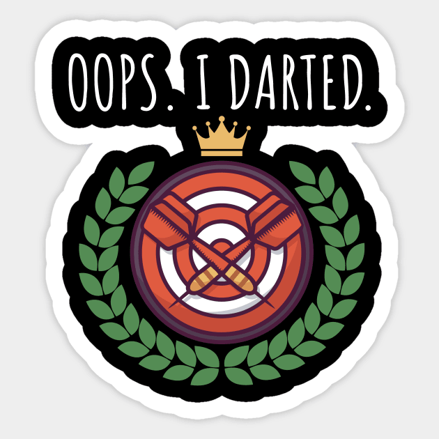 Oops I darted Sticker by maxcode